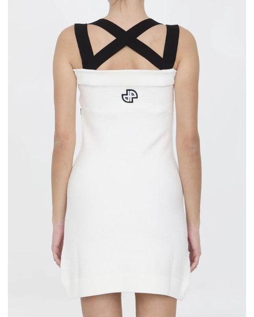 Patou White 3D Knit Dress