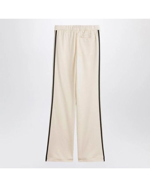 Adidas Natural Cream Cotton Blend Jogging Trousers