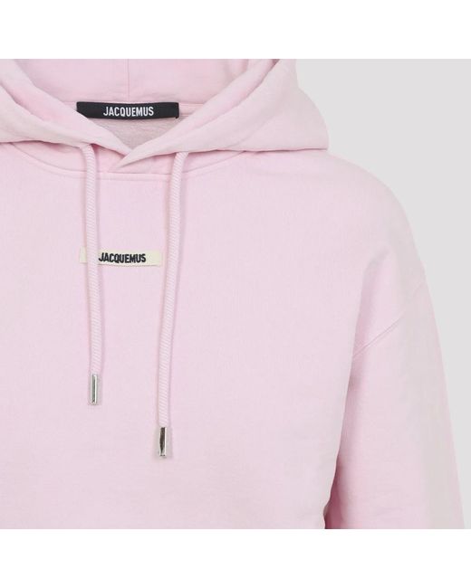 Jacquemus Pink Hoodie Logo Patch