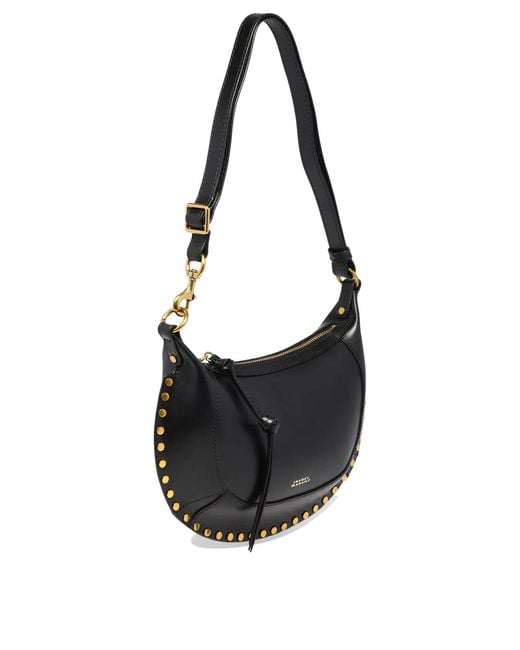 Isabel Marant Black "Oskan Moon" Small Shoulder Bag