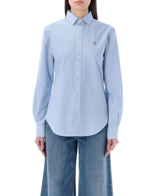 Polo Ralph Lauren Blue Long Sleeve Button Front Shirt