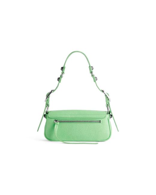 Balenciaga Green Light Leather Le Cagole Sling Xs Shoulder Bag