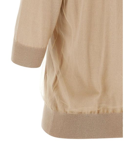 Fabiana Filippi Natural Double Layer Sweater