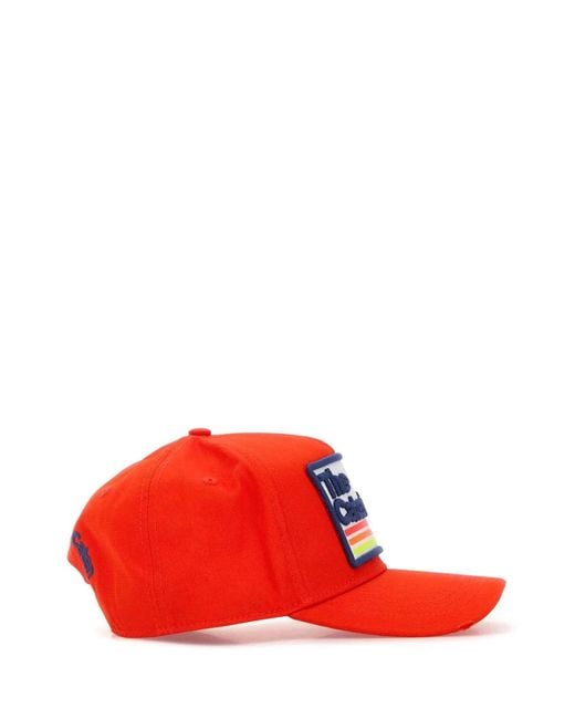 DSquared² Red Baseball Caps for men