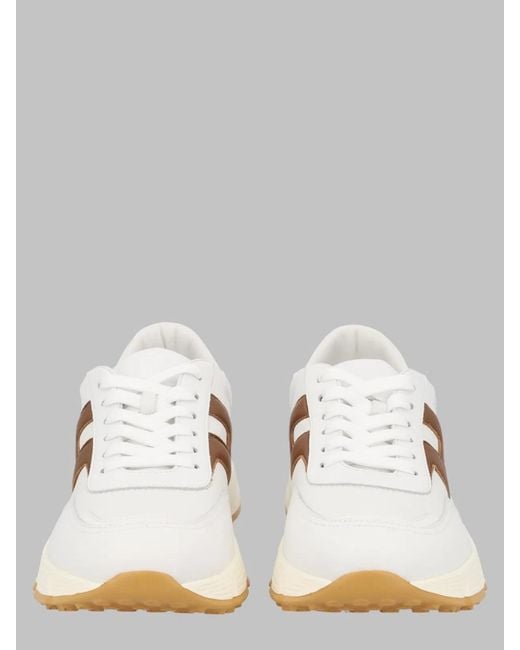 Hogan White Hyperlight Lace-Up Calfskin Sneakers for men