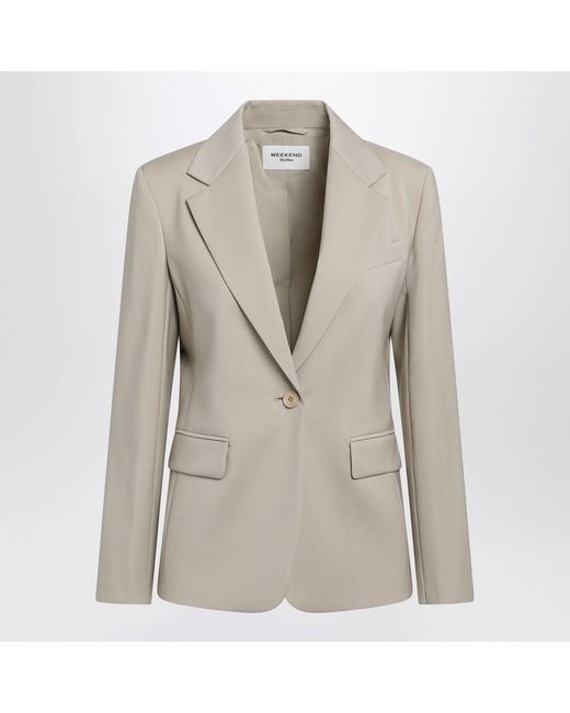 Weekend by Maxmara Gray Singlebreasted Jacket