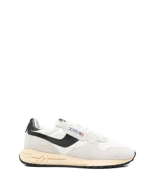 Autry White Nude Neutrals Suede Reelwind Low for men