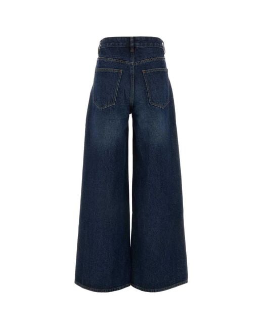 Camilla & Marc Blue Two-Tone Denim Palma Wide-Leg Jeans