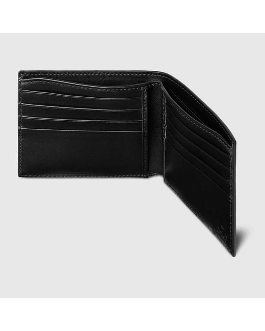 Gucci Black Bi-Fold Wallet With Clip for men