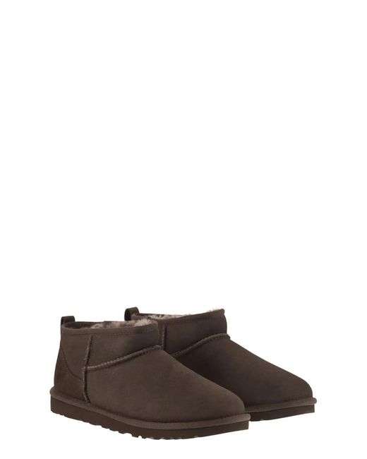 Ugg Brown Classic Ultra Mini Suede Boots for men