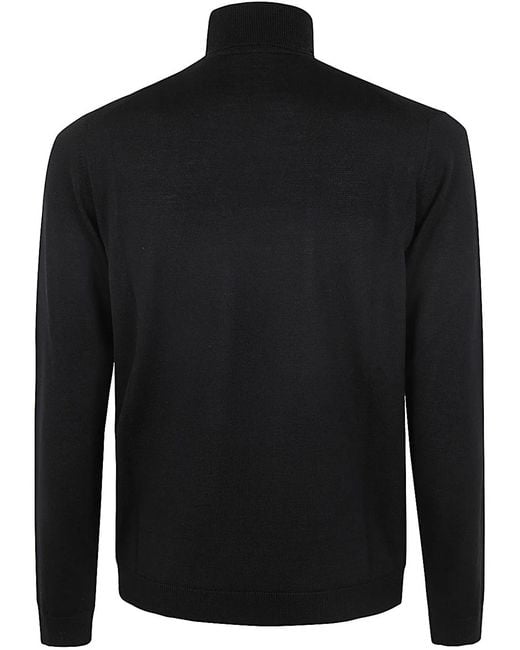 Nuur Black Turtle Neck Pullover for men