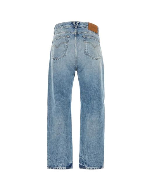 Versace Blue Straight Jeans for men
