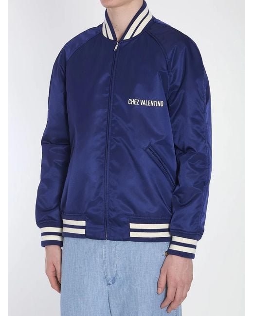 Valentino Garavani Blue Chez Bomber for men