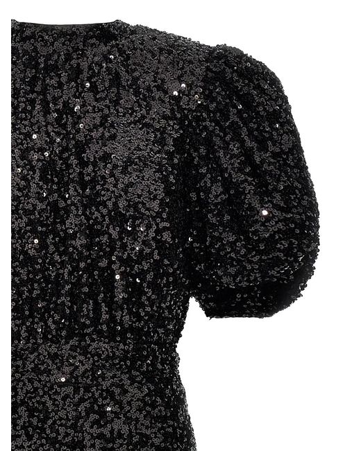 ROTATE BIRGER CHRISTENSEN Black Rotate Birger Christensen Sequin Midi Dress