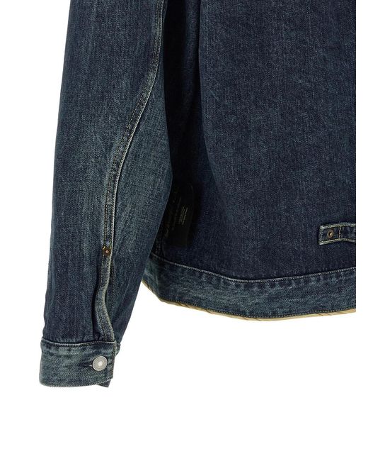 Undercover Blue Sinuous Seams Jacket for men