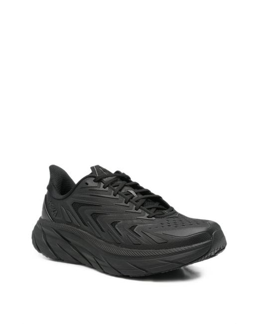 Hoka One One Black Hoka Polyamide Rubber Shoes for men