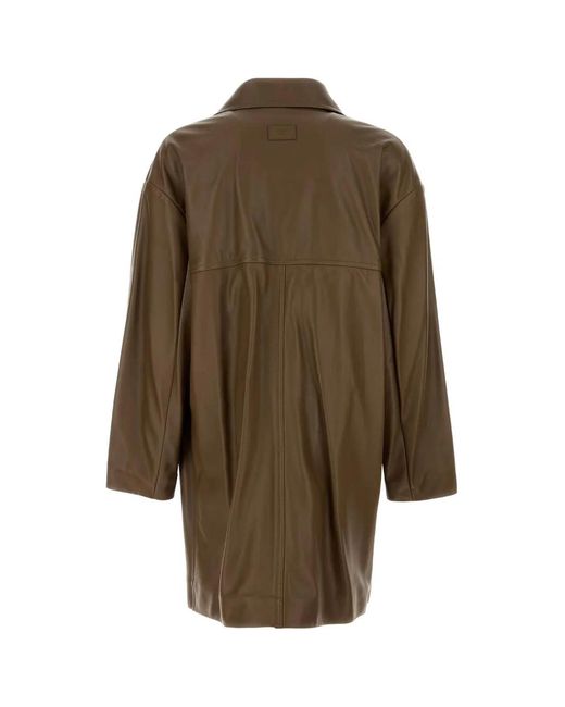 Fendi Brown Doublebreasted Pea Coat for men