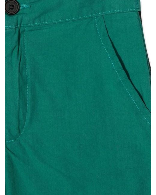 MSGM Green Cotton Bermuda
