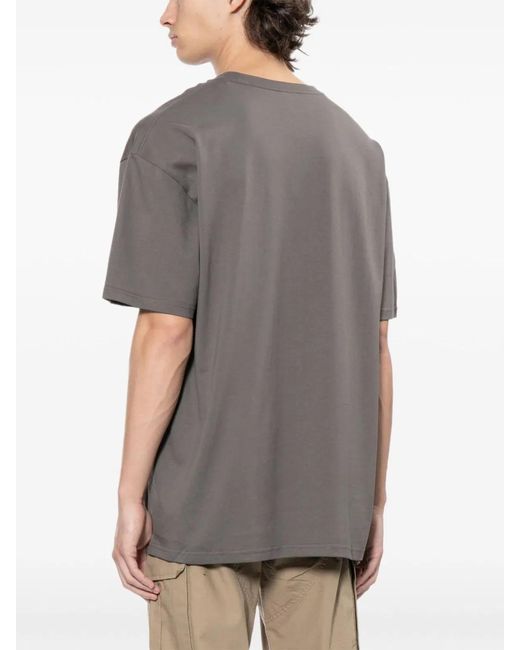 Carhartt Gray Logo Cotton Polo Shirt for men