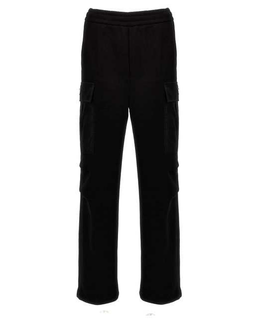 Prada Black Nylon Insert Cargo Joggers for men