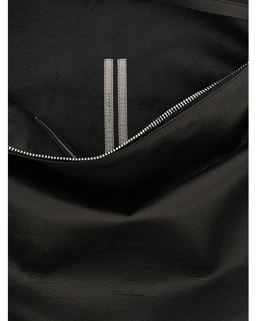 Rick Owens Black Gemini Leather Shoulder Bag
