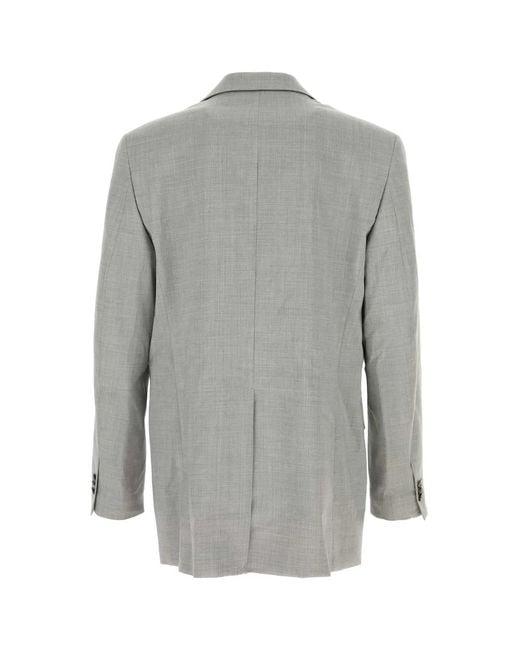Loewe Gray Wool Blazer for men