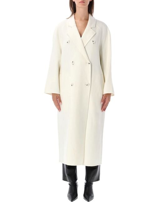 Loulou de Saison White Irvin Wool Cashmere Coat