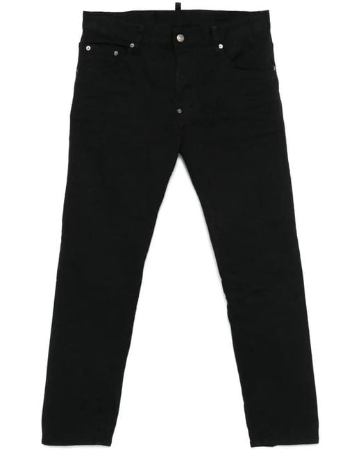DSquared² Black Pants 5 Pockets for men