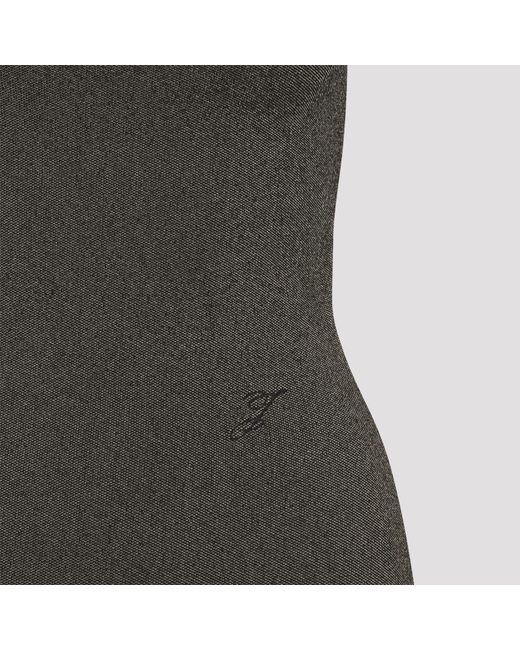 Jacquemus Black Dark Maille Pina Midi Dress