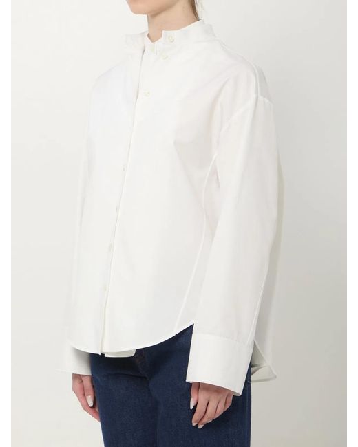 Alaïa White Alaia Layered Cotton Poplin Shirt