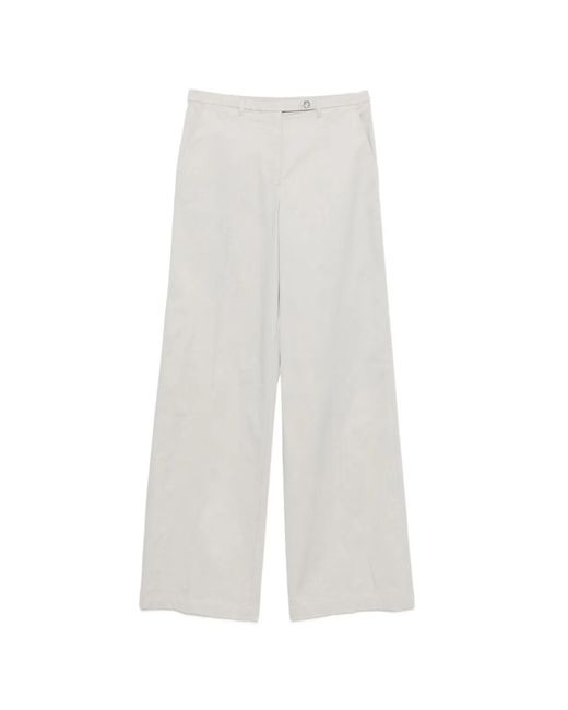 Emporio Armani White Cotton Trousers