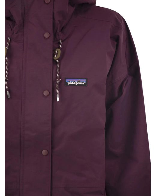 Patagonia Purple Recycled Nylon Hooded Parka