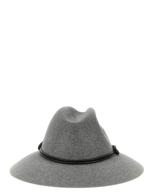 Brunello Cucinelli Gray Felt Hat