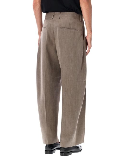 Studio Nicholson Brown Fume Tailored Trousers for men