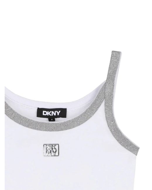 DKNY White Canotta Con Logo