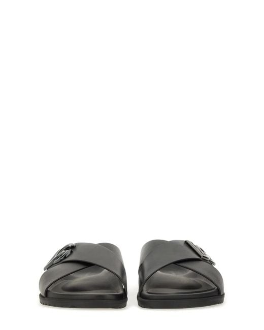 Dolce & Gabbana Black Dolce & Gabbana Calfskin Sandal for men