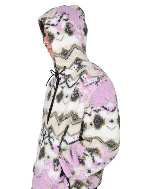 MSGM Gray Fleece Sherpa Jacket for men