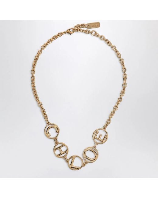 Chloé Metallic Script Vintage Choker