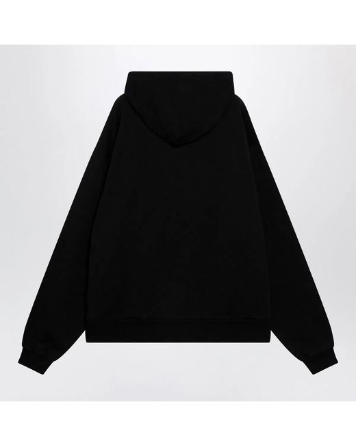 Balenciaga Black Oversized Zip Hoodie for men