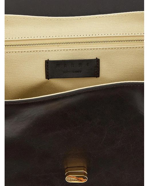 Marni Black E/W Leather Shoulder Bag