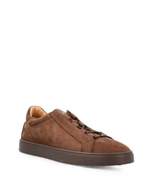 Tod's Brown Nabuk Leather Sneakers for men