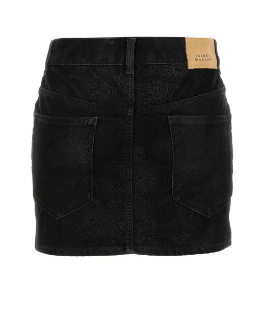 Isabel Marant Black Isabel Marant Etoile Synthetic Leather Kimmy Mini Skirt