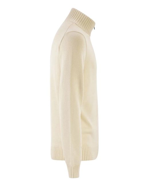 Polo Ralph Lauren Natural Cotton Jumper With Zip Fastening for men