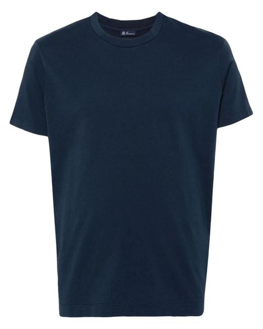Finamore 1925 Blue Cotton T-Shirt for men