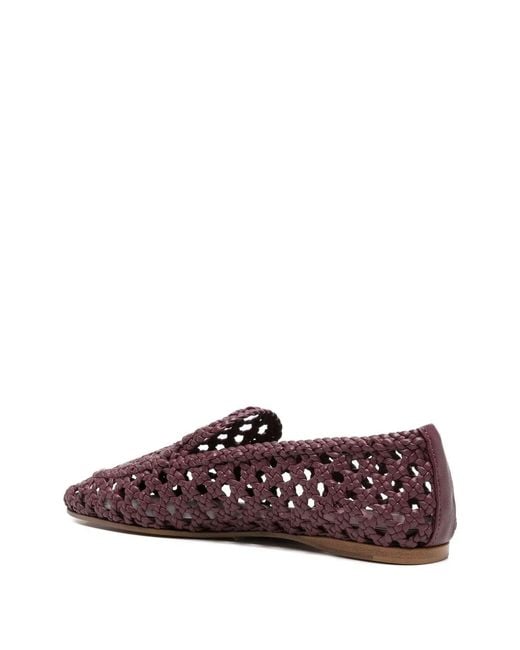 Forte_forte Purple Hand-Braided Loafer