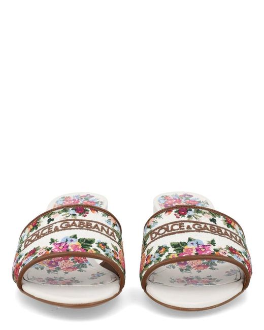 Dolce & Gabbana White Dolce & Gabbana Leather Flats