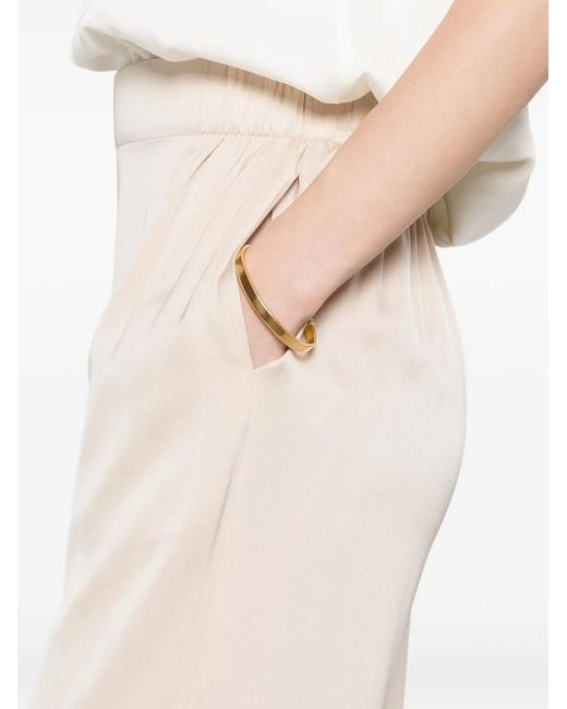 Silk95five White Amalfi Silk Trousers