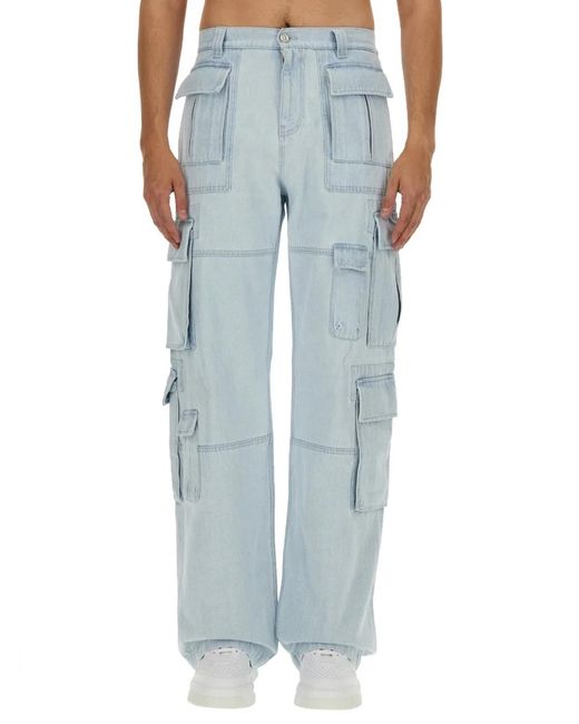 Versace Blue Cargo Jeans for men