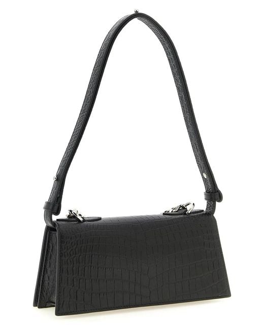 McQueen Black 'Jewelled' Mini Shoulder Bag