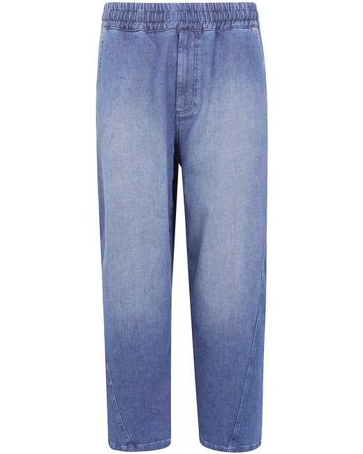 Emporio Armani Blue Wide Leg Jeans for men